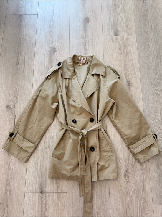 Bailey 44 Jackets & Blazers - Bailey 44 Tan Double-Breasted Trench Coat with Waist Tie
